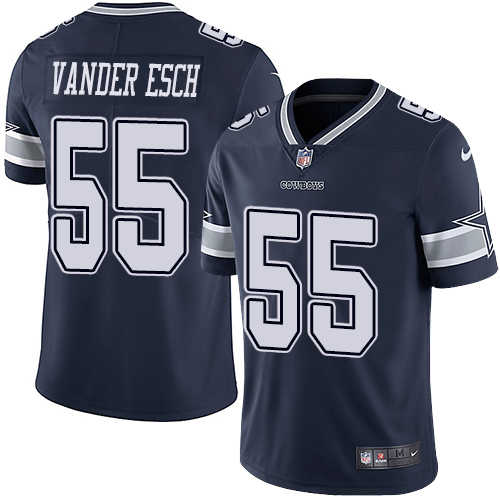 Nike Cowboys #55 Leighton Vander Esch Navy Blue Team Color Men's Stitched NFL Vapor Untouchable Limited Jersey - Click Image to Close